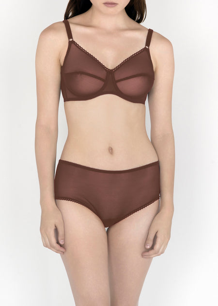 Sheer French Tulle 50s Bra in Autumn Colors Sizes D and DD