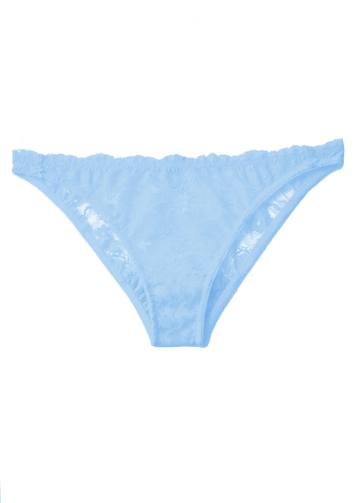 Poppy Flowers Bikini Briefs in Blue Dust