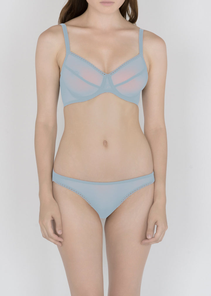 Sheer French Tulle Bikini Brief in Pastel Hues - DEBORAH MARQUIT